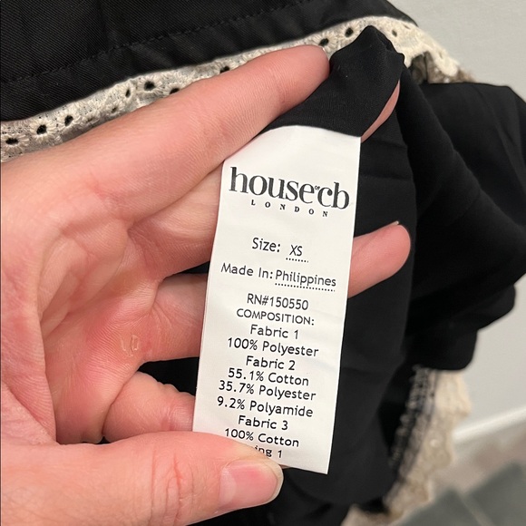 NWT House of CB Black Lace-Up Larissa Dress XS - Picture 5 of 7